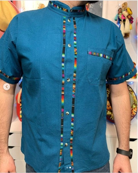 Camisa Manta Caballero Tierra Mía moda artesanal mexicana